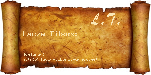 Lacza Tiborc névjegykártya
